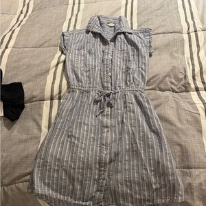 Striped Button-Up Dress